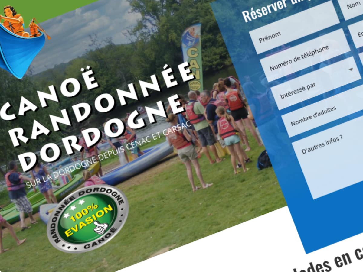 Site Internet Canoë Rando Dordogne